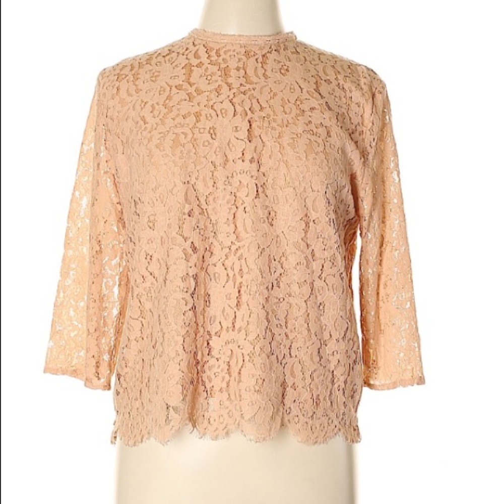 PRICE DROP!! H&M off-pink lace top sz 10 ✨